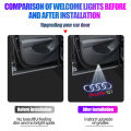 2pcs Car Door LED Welcome Light Auto Badge Laser Projector Decoration Accessorie for Audi A3 A5 A4L A6L A7 A8L Q3 Q5 Q7 SLINE RS. 