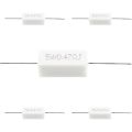 [5PCS] Cement Resistor 5W 0.47 Ohm Resistor, Ceramic Resistor Power Resistor, Precharge Horizontal Resistors Wirewound Resistor, Flame Resistance, Choke resistor. 