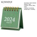 Desk Calendar 2024 2024 Mini Desk Calendar Simple Style Spiral Coil Planner for Events Logs Decor Office School Supplies Creative Coil Design Calendar. 