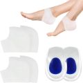 3 Pairs Heel Cups, Plantar Fasciitis Inserts Pads, Gel Heel Cushion, Silicone Heel Protectors, Great for Plantar Fasciitis, Achilles Tendinitis & Heel Sore, for Women & Men. 