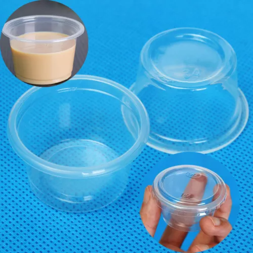 80ml Disposable Plastic Transparent Cup With Lid Jelly Yogurt Mousse Jam Seasoning Cup Packaged Food Container