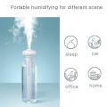 【WEJA】USB Portable Air Humidifier Diamond Bottle Aroma Diffuser Mist Maker White Adjustable Height Donut Humidifier Home Office. 