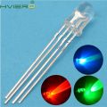 【GlobalTrendz】100X Ultra-Bright Round Tri-Color water clear 4pin Min F5 5mm RGB Common Anode LED Red Green Blue Emitting Diodes Led Lamp Bulb. 