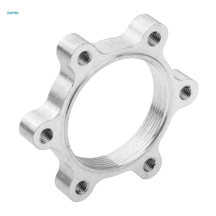 5xBike Hub Lock Nut Flange Thread Disc Brake Adaptor Bicycle Disk Rotor ...