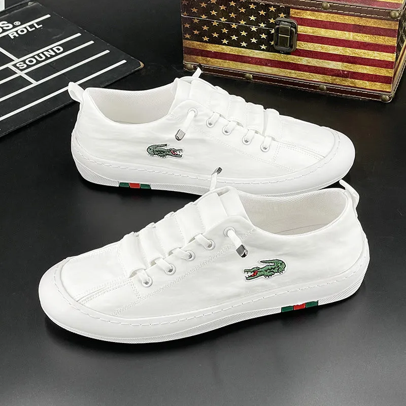 European Station Summer Ice Silk Cloth Shoes Men's Board Shoes