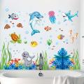 Nursery Aquarium ocean deep water sea For Kids Room Home Decoration Cartoon baby children cartoon bedroom room decor wall stickers removable kids nursery decal sticker Wall Decoration Stickers wall decor. 