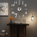 Stick On Wall Clock DIY Large Modern Design Decal 3D Stickers GYM Cafe Office. 