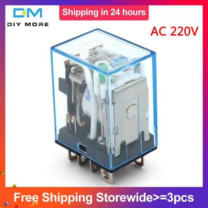 %E3%80%90FOOT%20SOFA%E3%80%91Original%20Diymore%20AC%20220V%20DC%2012V%2024V%2010A%20Coil%20Power%20Relay%20LY2NJ%20Electronic%20Mini%20Electromagnetic%20Relay%20%20Module%20DPDT%208%20Pin%20LED%20Lamp%20Indication%20-%20Image%202