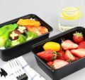 10 Pcs Transparent / Black PP5 Plastic Food Container | Disposable Microwave Safe 750ML Lunch Box. 