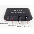 3.5mm Condenser Microphone Amplifier Headphone Amplifier Music Audio Preamplifier Mixing Board MA-2S. 