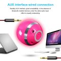 A18 Ball Speaker with LED Light Portable Mini Speaker Mobile Music MP3 Subwoofer Support TF (Blue) BLUE. 