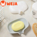 Japanese-style silicone soap box drain diversion type punch-free shelf toilet creative soap box. 