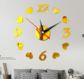 DIY Acrylic Mirror Wall Clock, Modern Wall Sticker Clock, Large Watch Silent Mirror Number Clock Home Office School Decorations. 