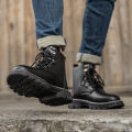 【WEJA】Men Martin Boots Hight-top Zipper Martin Boots Casual Shoes Soft Breathable Ankle Boots. 