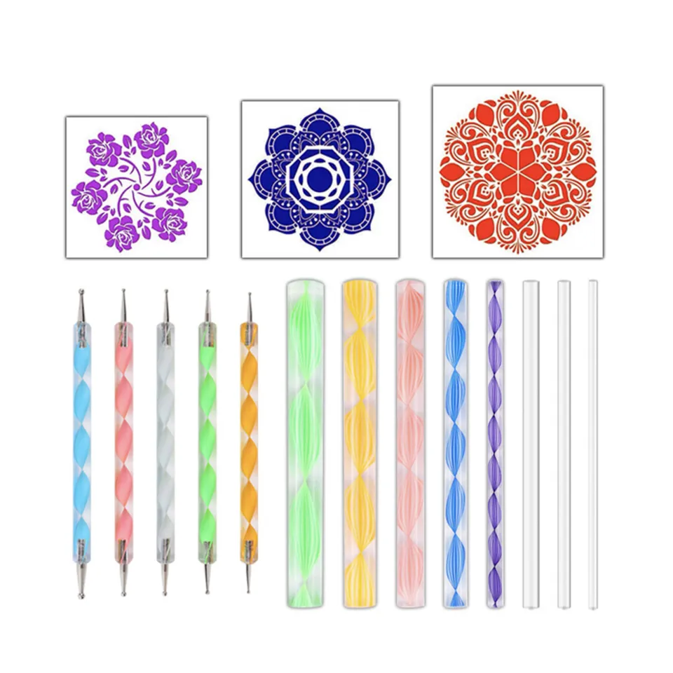 13 Stks Mandala Art Dotting Tools, Rock Painting Kit Mandala