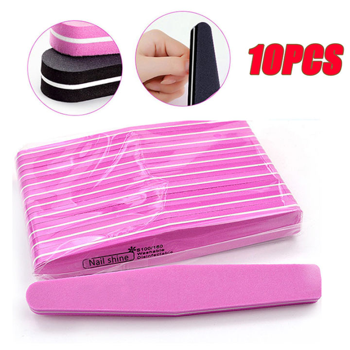 10pc Diamond Nail File Nail Buffer Washable Grinding Polishing Sanding Nail Tool