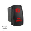 【Red】 5 Pin Light Switch Car Dashboard Button Connector Illuminated ON-OFF Rocker Switch Automobile Modification. 