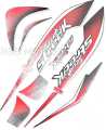 Tvs Streak Black Red Bike Red Sticker Full set. 