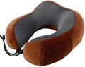 Travel Pillow 100% Pure Memory Foam Neck Pillow, Comfortable & Breathable Cover. 