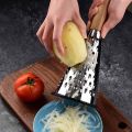 STAINLESS STEEL WOODEN  HAND HELD GRATER. 