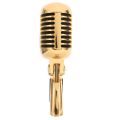 Professional Wired Vintage Classic Microphone Dynamic Vocal Mic Microphone for Live Performance Karaoke(Gold). 