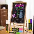 Reusable Stationery Supplies Writing Smooth Liquid Ink Glowing Pen Multicolor Drawing Highlighter Erasable Advertising Graffiti Pen LED Board Fluorescent Pens. 