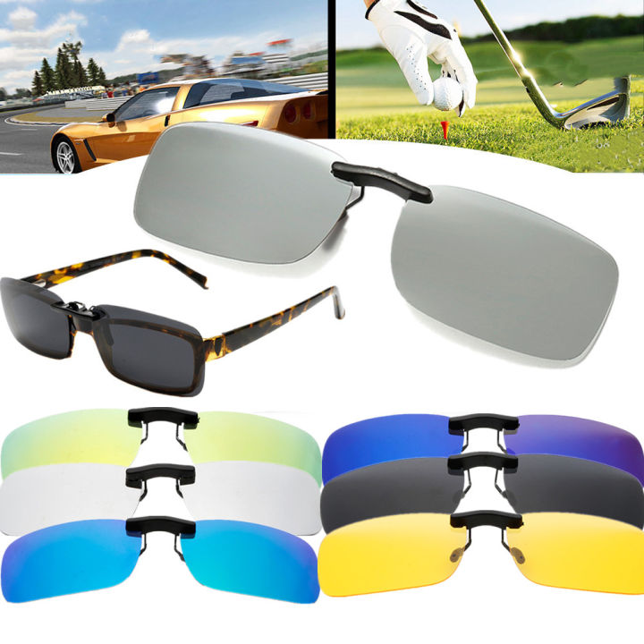Unisex Polarized Clip On Sunglasses Near-Sighted Driving Night