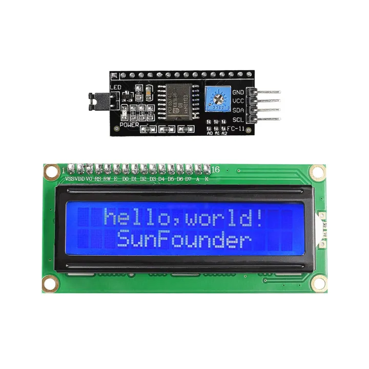 16x2 LCD Display +1pcs IIC/I2C/TWI/SPI Serial Interface Board Module For Arduino