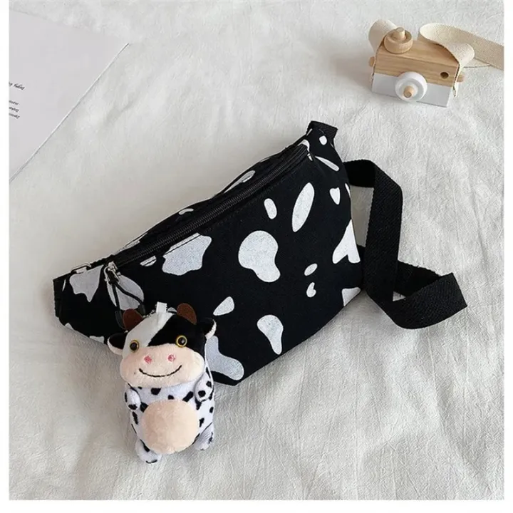 【TianYu Mall】Fanny Pack for Women Fashion Cow Waist Pack Handbag for Travel Sports Festival canvas panelled bag