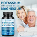 Potassium Magnesium Capsules Supports Nervous & Heart Function Regulate Blood Pressure Muscle Recovery Relax Mood Promote Sleepping, 30 capsules (FROM MALAYSIA). 