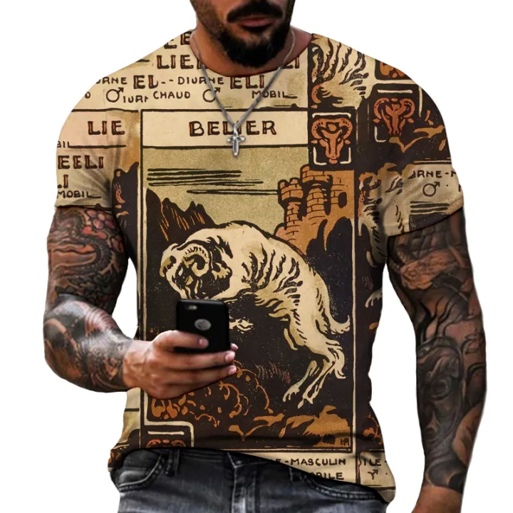Ancient%20Greek%20Mythical%20Animal%20Theme%20Men's%20T-shirt%20Antique%203D%20Printing%20Pattern%20High-quality%20Lycra%20Polyester%20Obese%20Physique%20S-5XL%20-%20Image%205