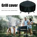 Duty Grill Rain Protective Outdoor Barbecue Cover Round Weather Resistant Cover Rainproof Dustproof UV Protector Outdoor. 