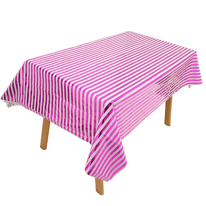 54"%20x%2072"%20Plastic%20Table%20Cover%20Table%20Cloth%20Birthday%20Party%20Decoration%20Reusable%20Shine%20Striped%20-%20Image%205