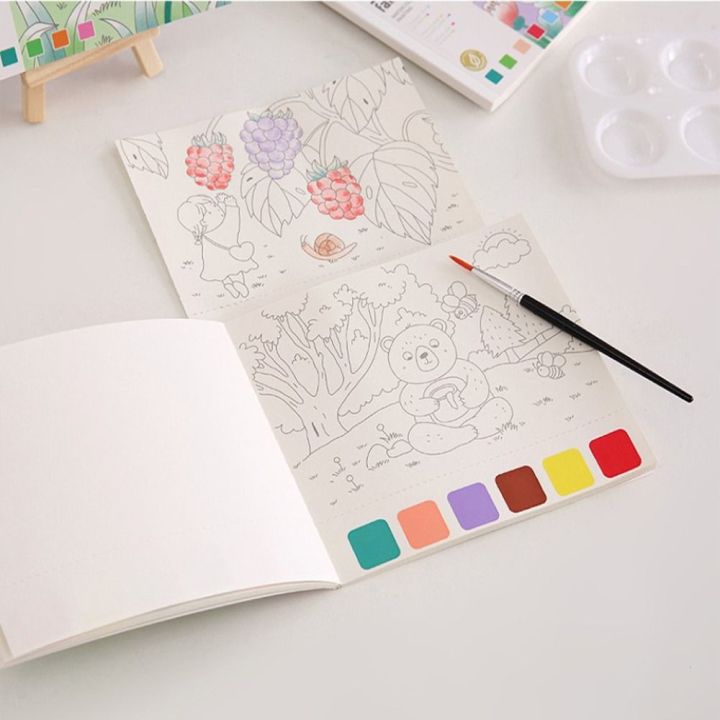 Book Set Drawing Artist Tool Set Gouache Art Set Watercolor Paper Blank Doodle Book Set ...