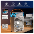 Portable Air Cooler, USB Powered Mini Air Conditioners Personal Mobile Compact Cooler Air Humidifier, 3 Wind Speed, 1-3 Hour timer, Mist Function Desktop Air Conditioner Fan. 