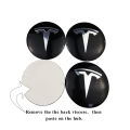 4Pcs Car Wheel Center Emblem Stickers Hubcap Badge Decals for Tesla Model 3 Model X Model S Model Y Cybertruck. 