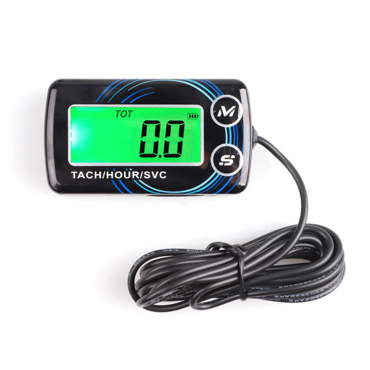 【Miga Plaza】Digital Engine Tach Hour Meter Waterproof Tachometer Gauge Engine RPM LCD Display For Motorcycle Car Boat