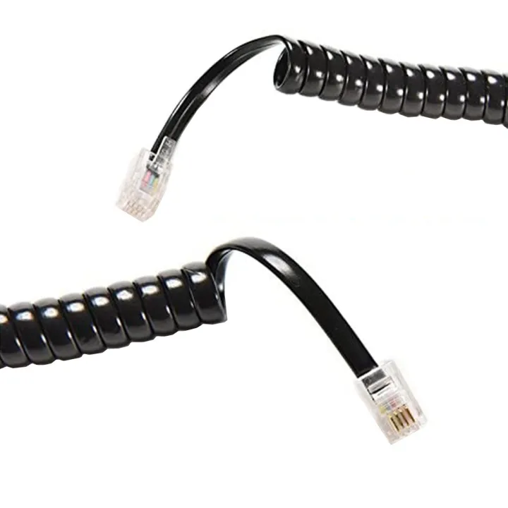 RJ9%204P4C%20Telephone%20Accessory%20Phone%20Cord%20Landline%20Uncoiled%20Coiled%20Landline%20Telephone%20Handset%20Cord%20Line%20RJ11%20RJ22%20Cable%202m/3m%20-%20Image%203