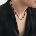 Men Necklace Beaded Elegant Polymer Clay Wooden Beads Splicing Casual Bohemia Clavicle Necklace Fashion Jewelry. 