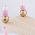 2X Wooden Wall Shelf Hanging Tassel Children Nordic Style Wall Frame - NO. 3. 