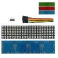 MAX7219 Dot Matrix Module Microcontroller Display Module MCU LED Display Control Module For Arduino 5V DIY Kits 4 in 1 Red/Green. 