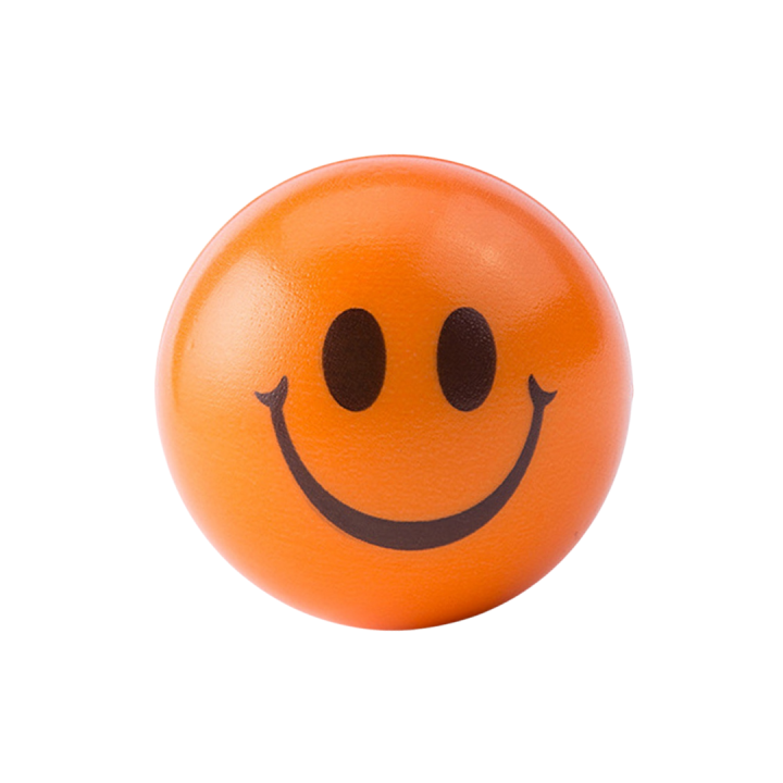 Stress Relieve Ball | Smiley Face Stress Reliever Soft Ball | Orange Smile Emoji Squeeze Balls Perfect for Hand Exercise, Playing & Mind Relaxer | Sponge Toy Ball for Kids and Adults - SOFTA Exercise Smiley Ball - Orange