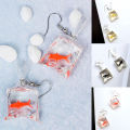 Creative Earrings Piercing Lovely Fish Water Bag Hook Earrings. 