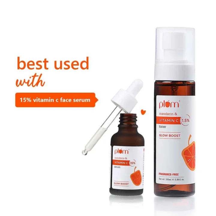 Plum%201.5%25%20Vitamin%20C%20Toner%20with%20Mandarin%20for%20Glowing%20Skin,%20Improves%20Uneven%20Skin%20Tone,%20Tightens%20Pores,%20Fragrance%20Free,%20100%25%20Vegan,%20Transparent,%20100%20ml%20-%20Image%203