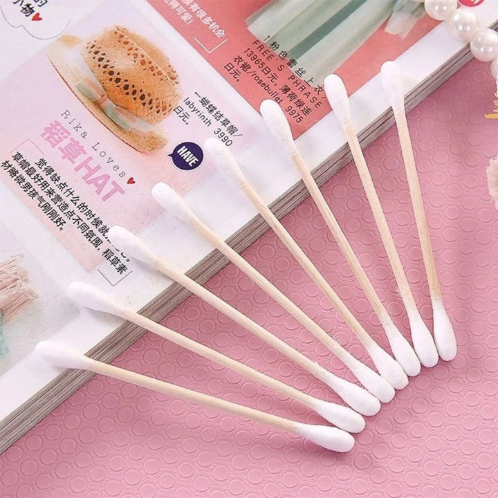 100 Pcs Ultra-Safe Dual-Ended Cotton Buds – Premium Ear Buds & Nose ...