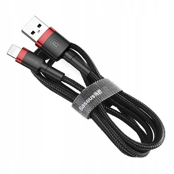 BASEUS%20Cafule%202.4A%20Short%20Nylon%20USB%20Lightning%20Charging%20Cable%20100cm%20for%20iPhone%20/%20iPad%20-%20Image%204