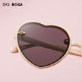 OQ BOGA 5 Colors Unisex Heart Frame Anti UV Kids Sunglasses Children Outdoor Eye Protection Full Rim Sun Glasses. 