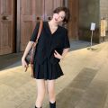 2023New Small Business Suit Korean Style Niche Summer Fashion Set Loose All-Match High Waist Skirt Two-Piece Set for Women. 