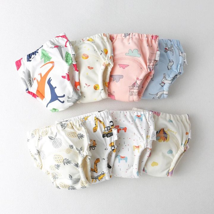 【NEW】 Baby Waterproof Reusable Training Pants Cute Cotton