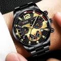 【Miga Plaza】Luxury Fashion Mens Watches Stainless Steel Quartz Wristwatch Calendar Luminous Clock Men Business Casual Watch Reloj Hombre. 